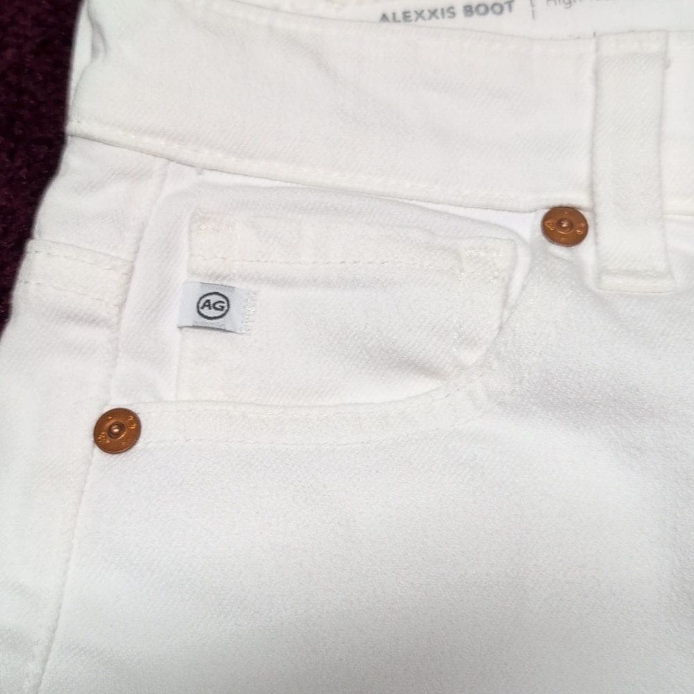 AG NWT Alexxis Boot High Rise White Jeans - Picture 4 of 6